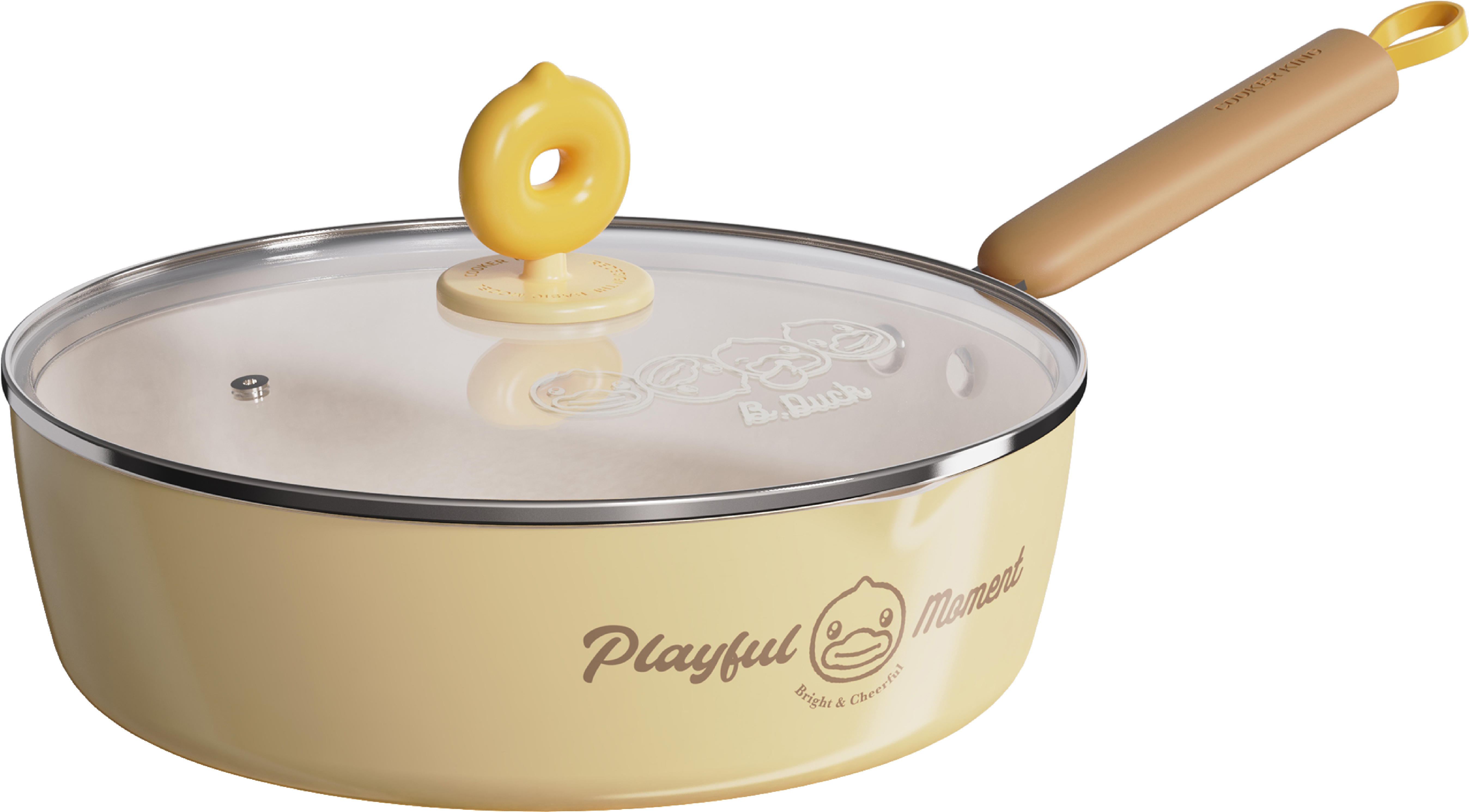 26cm B.Duck Fry Pan with Cover